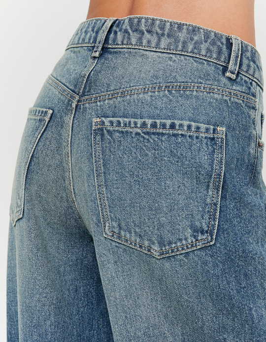 TALLY WEiJL, Jeans Baggy Blu a Vita Alta for Women