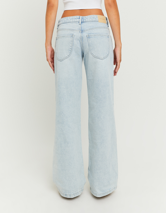TALLY WEiJL, Hellblaue Low Waist Straight Leg Jeans for Women