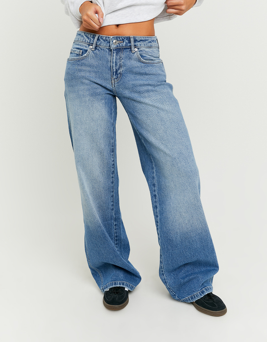 TALLY WEiJL, Jeans Blu a Vita Alta e Gamba Dritta for Women