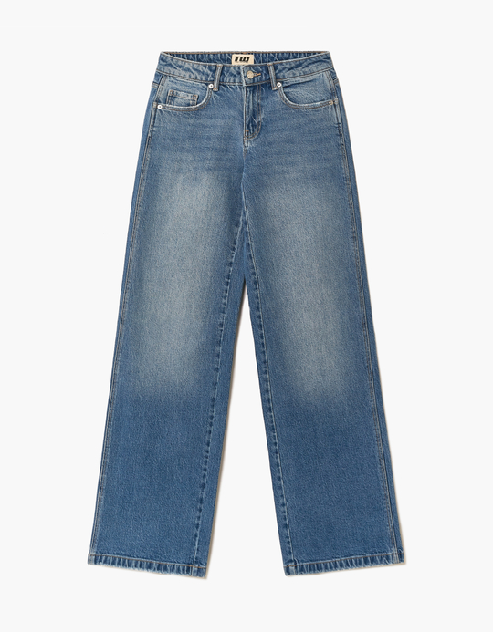 TALLY WEiJL, Jeans Blu a Vita Alta e Gamba Dritta for Women