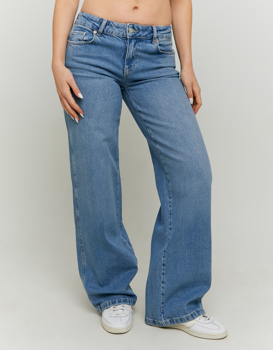 TALLY WEiJL, Blaue Low Waist Straight Leg Jeans for Women