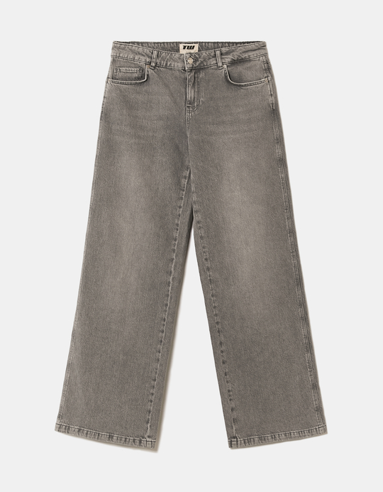 TALLY WEiJL, Grey Low Waist Straight Leg Jeans for Women