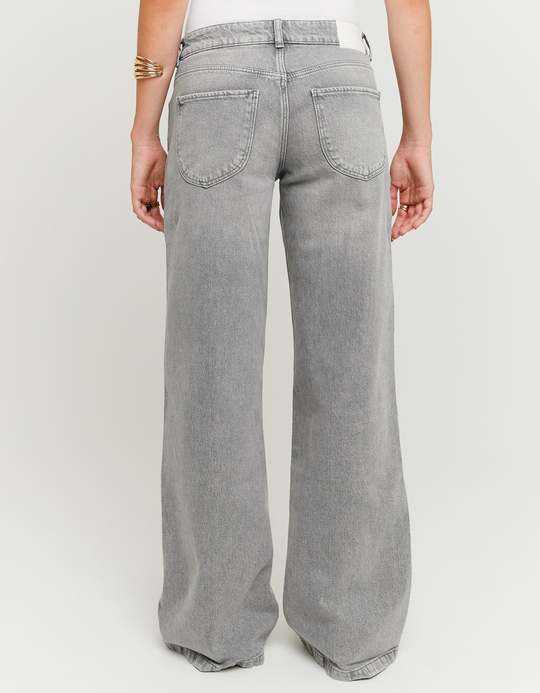 TALLY WEiJL, Grey Low Waist Straight Leg Jeans for Women