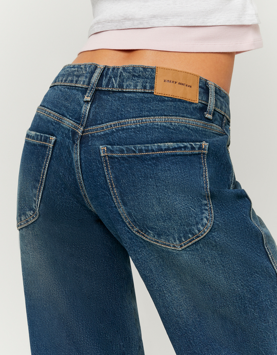 TALLY WEiJL, Blue Low Waist Straight Leg Jeans for Women