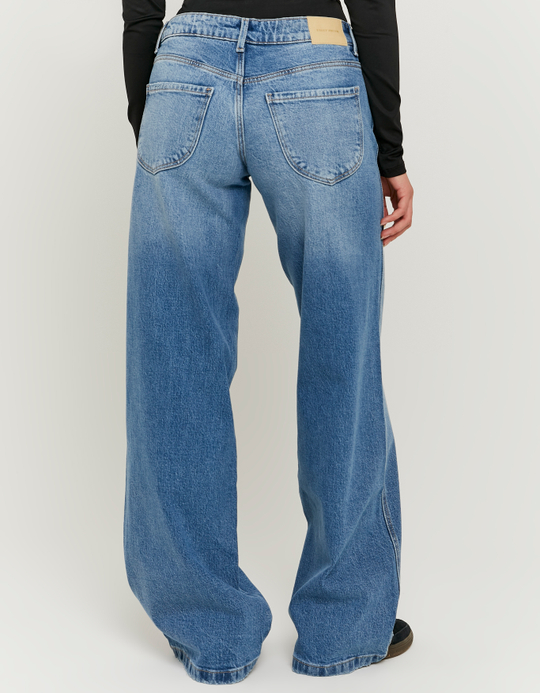 TALLY WEiJL, Blue Low Waist Straight Leg Jeans for Women