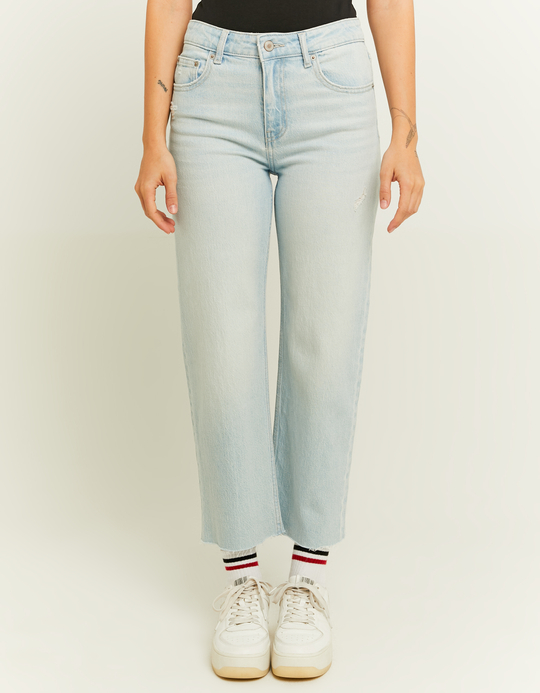 TALLY WEiJL, Jeans Straight Leg Corti Lavaggio Chiaro for Women