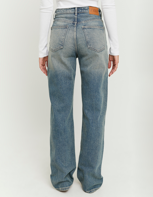 TALLY WEiJL, Jean Droit Bleu Taille Haute for Women