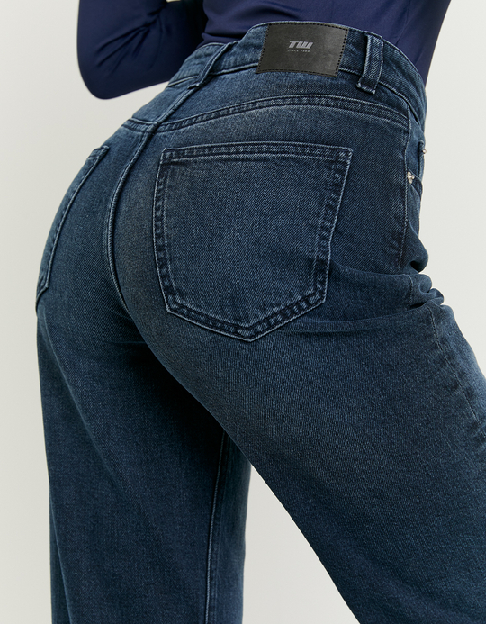 TALLY WEiJL, Blue High Waist Straight Leg Jeans for Women