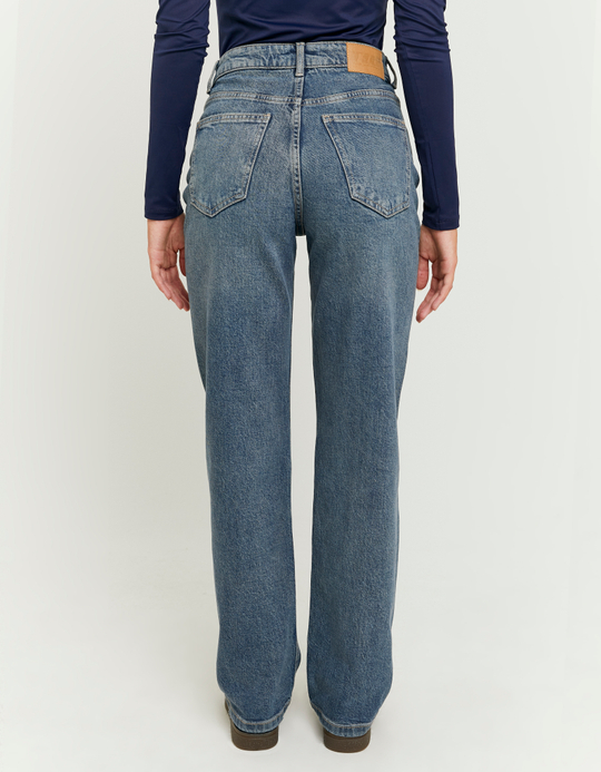 TALLY WEiJL, Blaue High Waist Straight Leg Jeans for Women