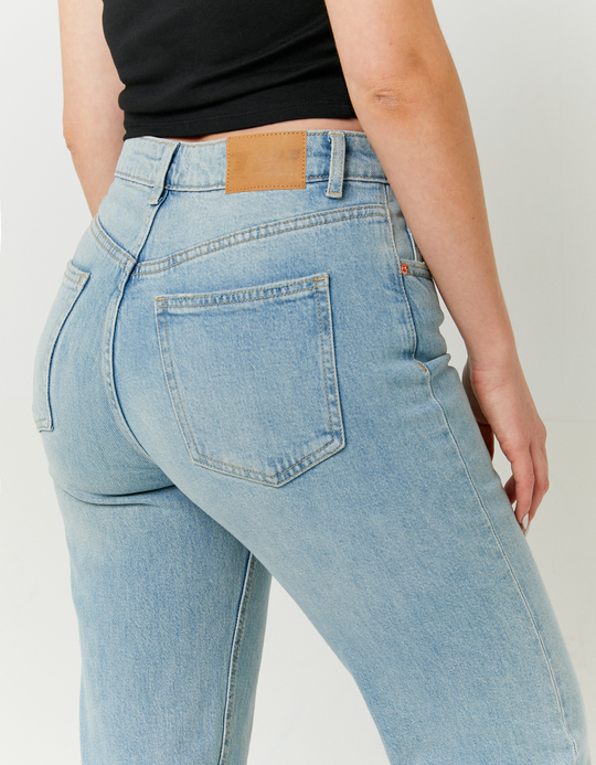 TALLY WEiJL, Light Blue High Waist Straight Leg Jeans for Women