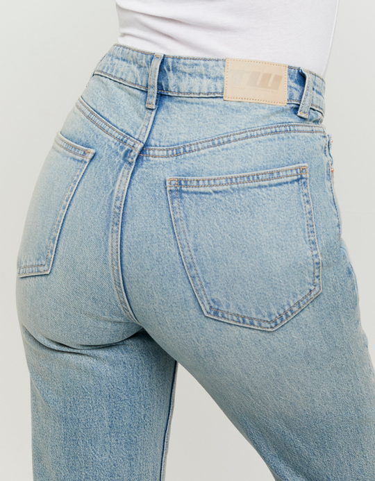 TALLY WEiJL, Hellblaue High Waist Straight Leg Jeans for Women