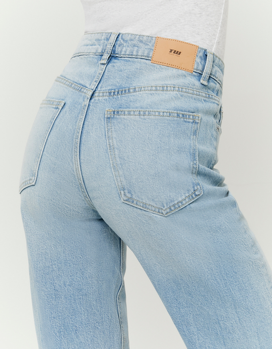 TALLY WEiJL, Blaue High Waist Straight Leg Jeans for Women