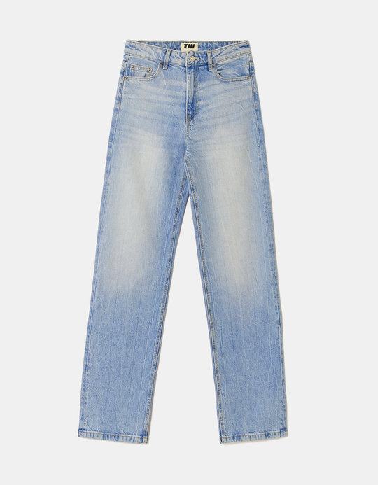 TALLY WEiJL, Blaue High Waist Straight Leg Jeans for Women