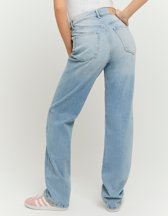TALLY WEiJL, Blaue High Waist Straight Leg Jeans for Women