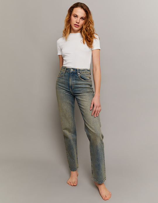 TALLY WEiJL, High Waist Straight Leg Jeans for Women