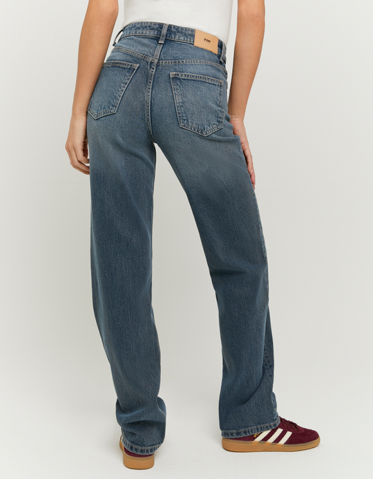 TALLY WEiJL, Blue High Waist Straight Leg Jeans for Women