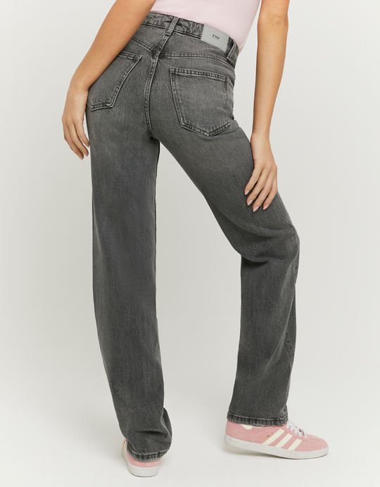TALLY WEiJL, Grey High Waist Straight Leg Jeans for Women