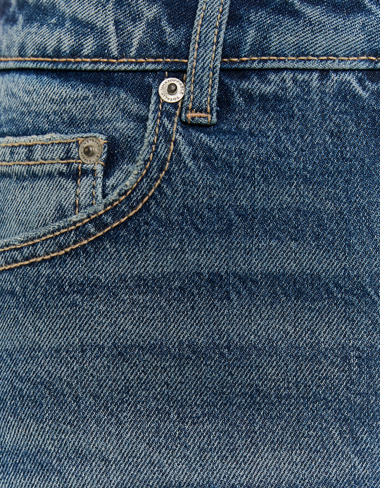 TALLY WEiJL, Niebieskie jeany Straight z wysokim stanem for Women