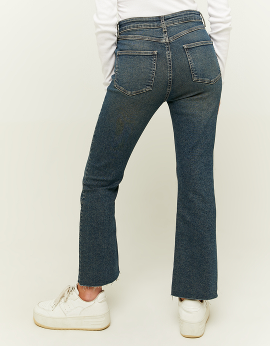 TALLY WEiJL, Dunkelblaue Cropped Flare Jeans for Women