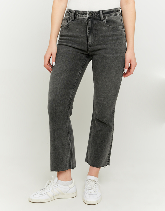 TALLY WEiJL, Graue Gekürzte High-Waist-Flare-Jeans for Women