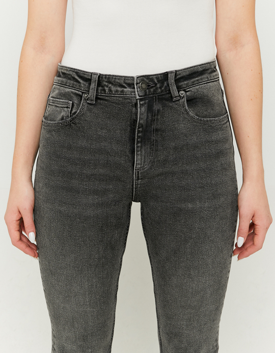 TALLY WEiJL, Graue Gekürzte High-Waist-Flare-Jeans for Women