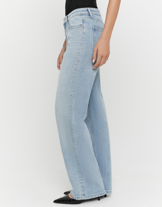 TALLY WEiJL, Blaue Low Waist Straight Jeans for Women