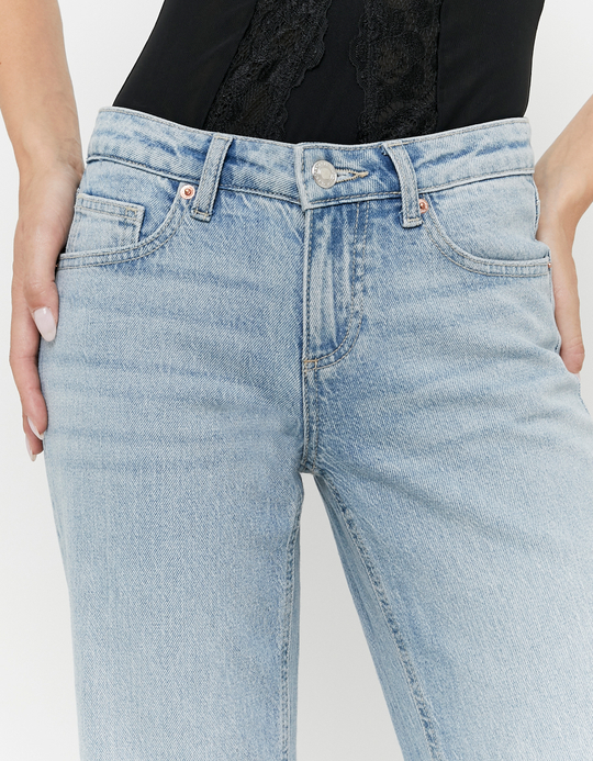 TALLY WEiJL, Blaue Low Waist Straight Jeans for Women