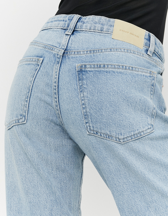 TALLY WEiJL, Blaue Low Waist Straight Jeans for Women