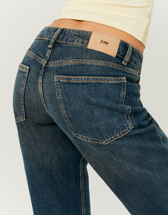 TALLY WEiJL, Blue Low Waist Straight Leg Jeans for Women