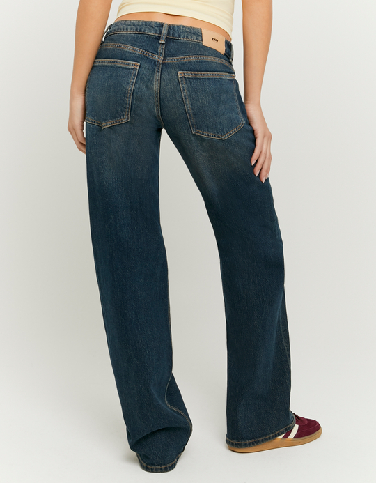 TALLY WEiJL, Blue Low Waist Straight Leg Jeans for Women