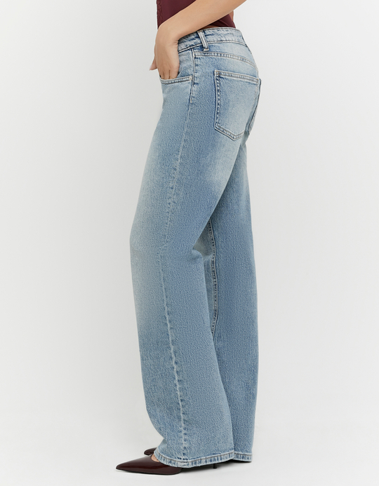 TALLY WEiJL, Blaue Low Waist Straight Leg Jeans for Women