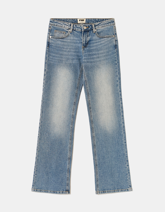 TALLY WEiJL, Blaue Low Waist Straight Leg Jeans for Women