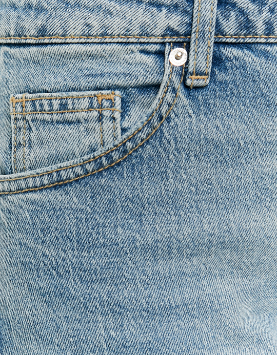 TALLY WEiJL, Blaue Low Waist Straight Leg Jeans for Women