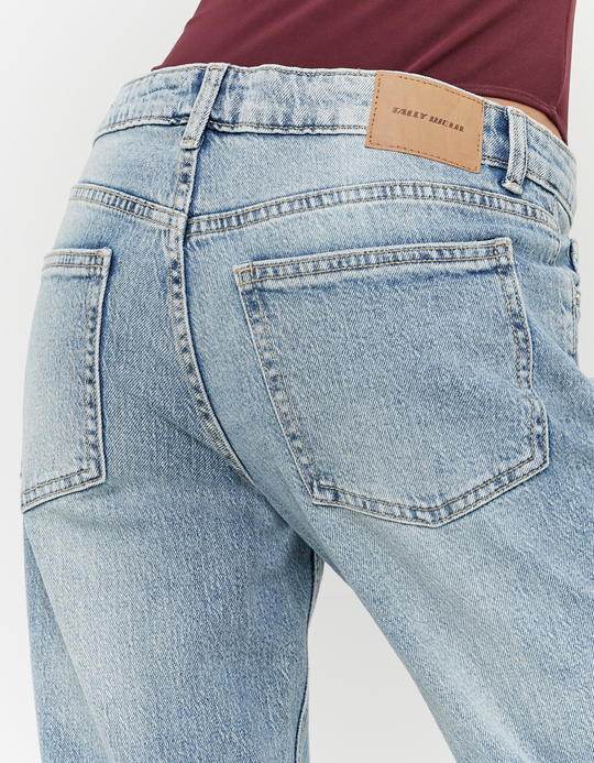 TALLY WEiJL, Blaue Low Waist Straight Leg Jeans for Women
