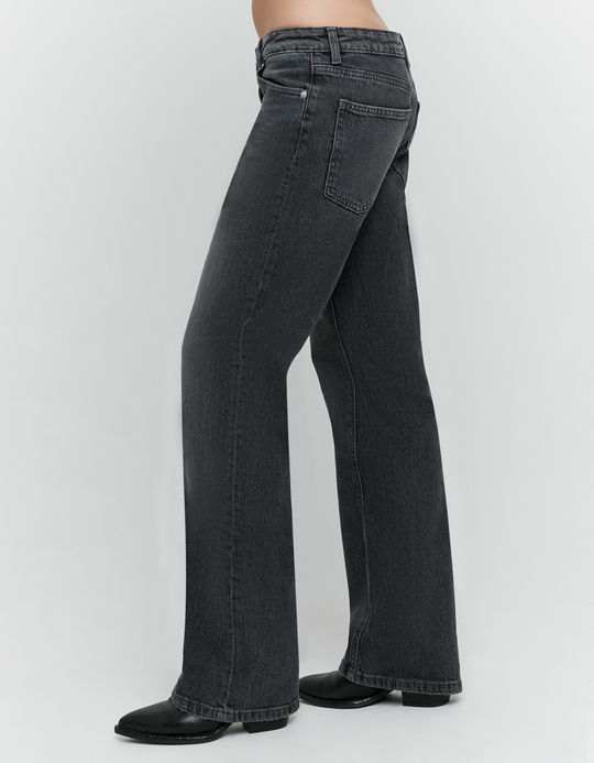 TALLY WEiJL, Jeans grigi a vita bassa gamba dritta for Women