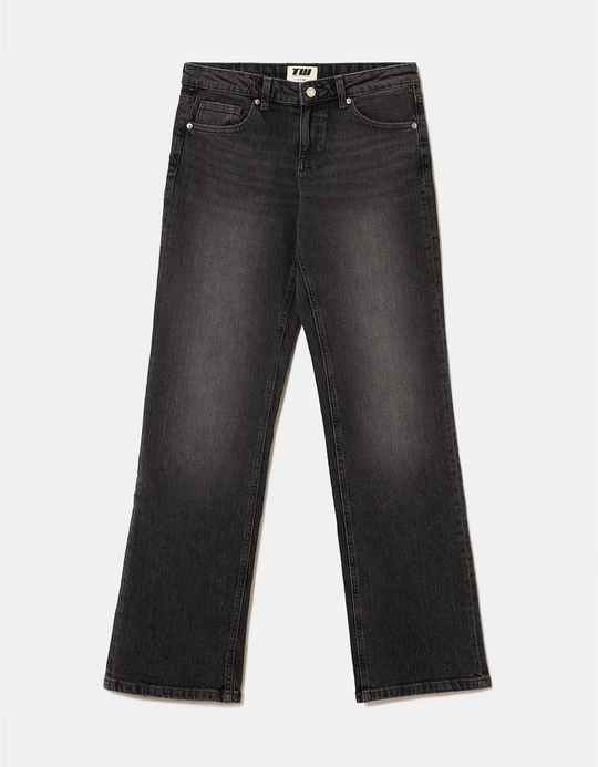 TALLY WEiJL, Jeans grigi a vita bassa gamba dritta for Women