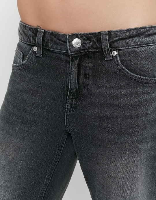 TALLY WEiJL, Jeans grigi a vita bassa gamba dritta for Women
