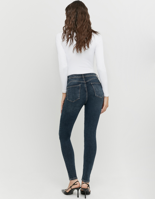 TALLY WEiJL, Blue Mid Waist Skinny Jeans for Women