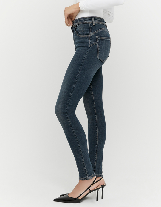 TALLY WEiJL, Blue Mid Waist Skinny Jeans for Women