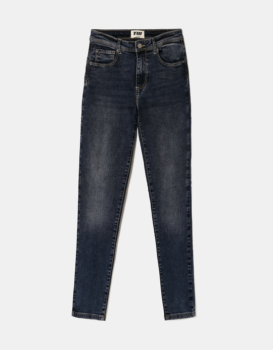 TALLY WEiJL, Blue Mid Waist Skinny Jeans for Women