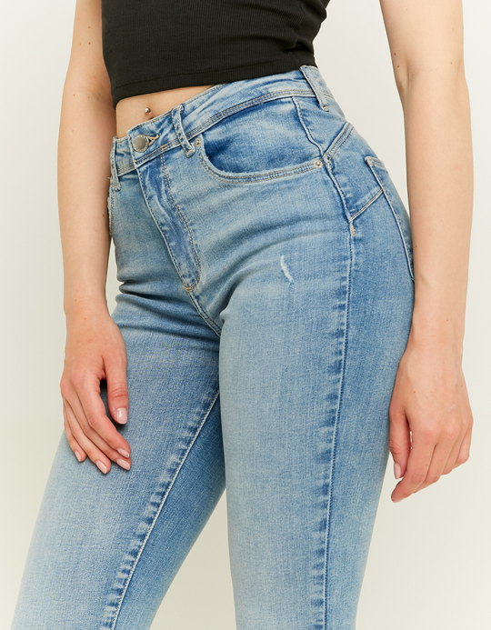 TALLY WEiJL, Hellblaue Mid Waist Skinny Push Up Jeans for Women