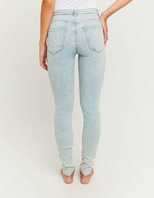 TALLY WEiJL, Jean Skinny Push-Up Bleu Clair Taille Mi-Haute for Women