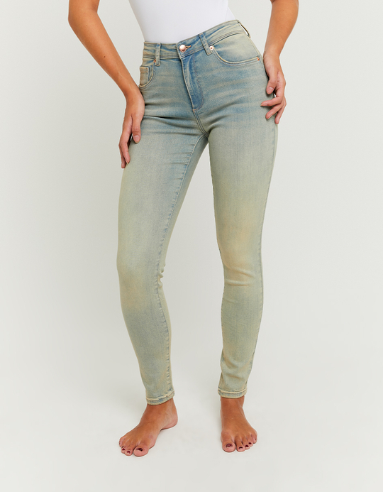 TALLY WEiJL, Jean Skinny Push-Up Bleu Taille Mi-Haute for Women