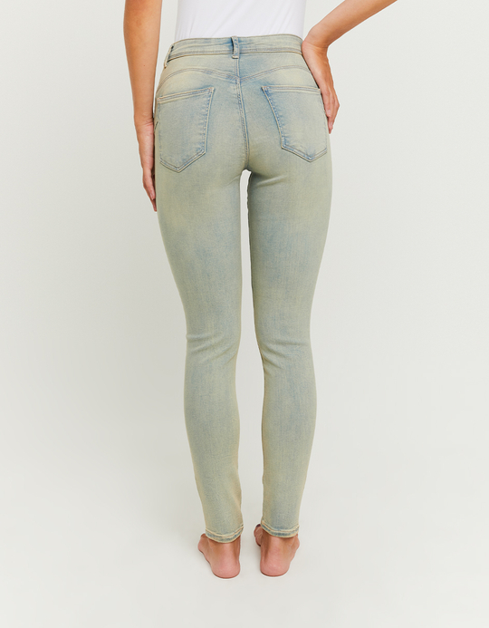 TALLY WEiJL, Blaue Mid Waist Skinny Push Up Jeans for Women