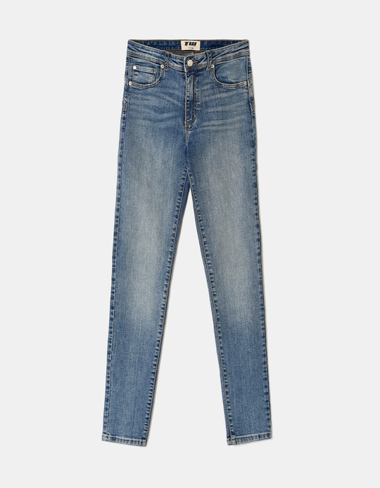 TALLY WEiJL, Blaue Mid Waist Skinny Jeans for Women