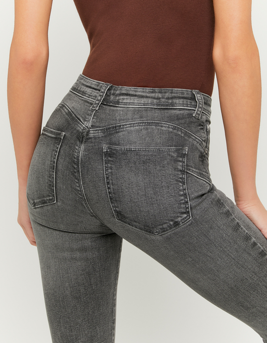 TALLY WEiJL, Graue Mid Waist Skinny Jeans for Women