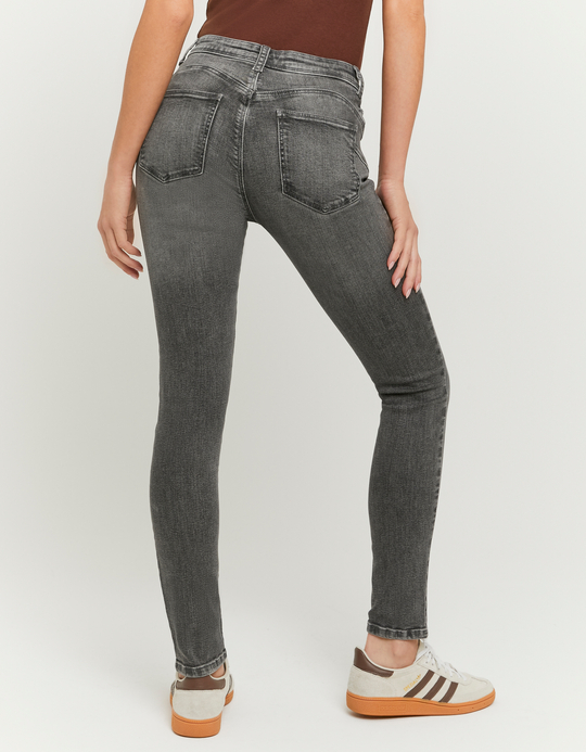 TALLY WEiJL, Graue Mid Waist Skinny Jeans for Women