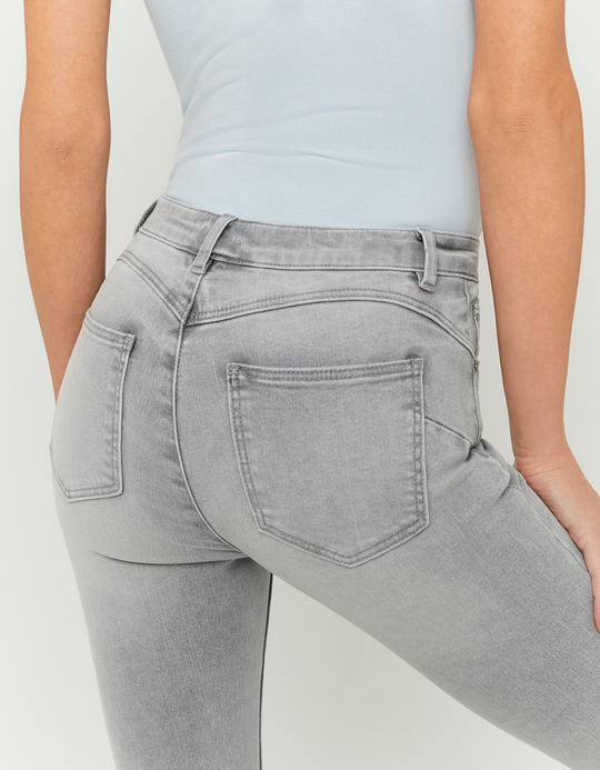 TALLY WEiJL, Jean Skinny Taille Mi-Haute Gris for Women
