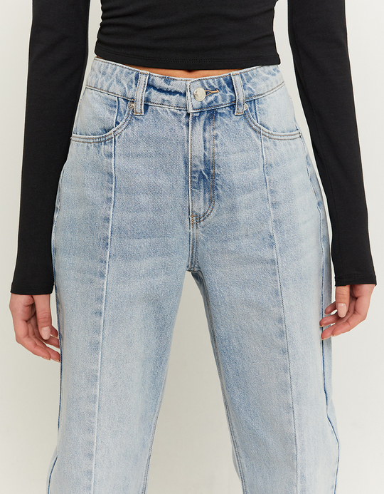 TALLY WEiJL, Jeans Straight Leg a Vita Alta Blu for Women