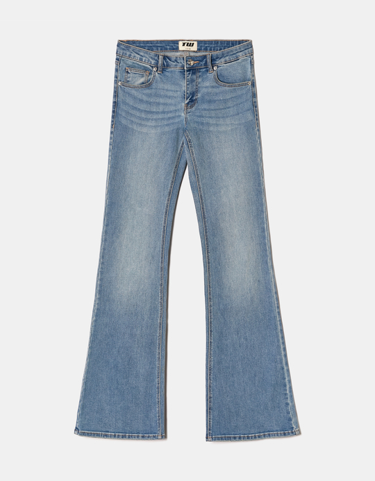 TALLY WEiJL, Blue Low Waist Flare Jeans for Women